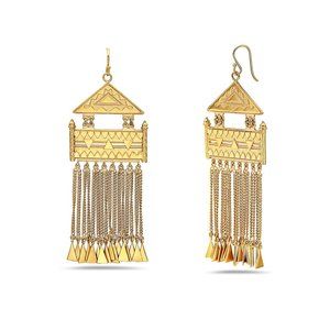 Women Brass Wedding Cleopatra Earrings Lovely Dangly Traditional Jewelry Earring